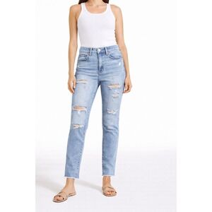 American Eagle Sexy Super Hi-Rise Jegging Distressed Light‎ Wash Women's size 4